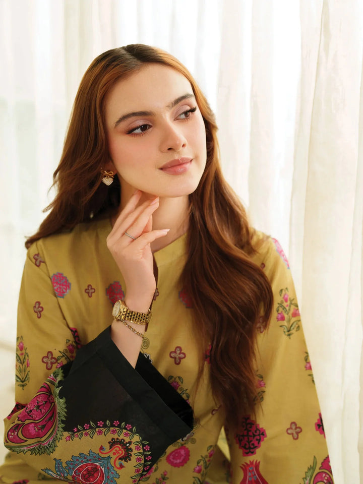 Mustard Blossom Printed 2PC