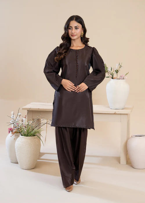 Farshi Shalwar 2-Piece Stitched suit with Buttons Suit for Women