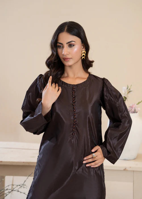 Farshi Shalwar 2-Piece Stitched suit with Buttons Suit for Women