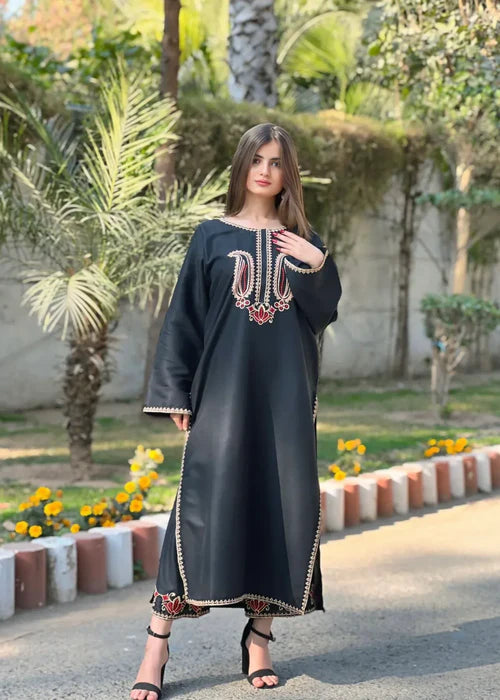 Dark Night 2-Piece Embroidered Stitched Suit for Women
