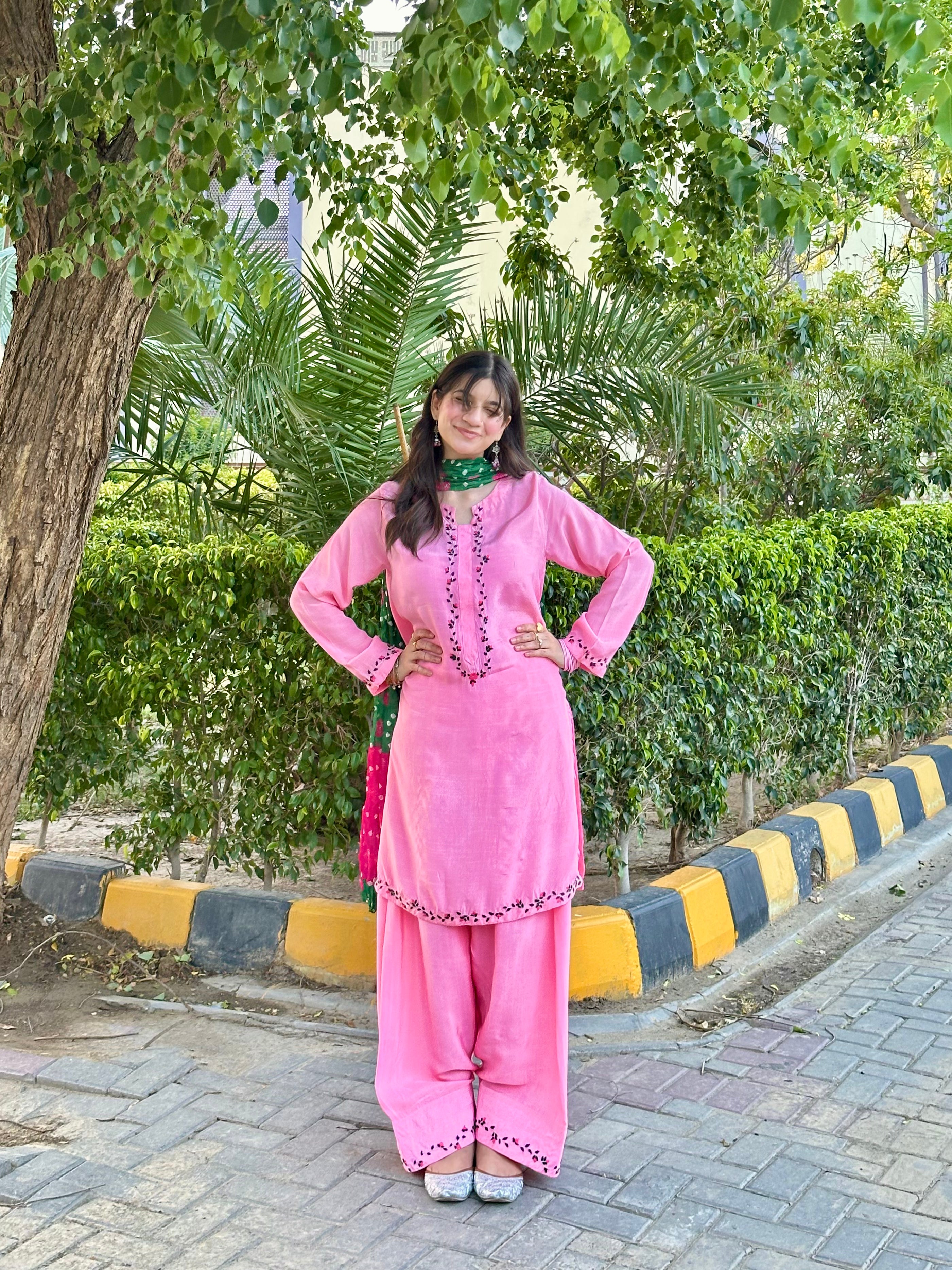 3 Piece - Handcrafted Pink Dress