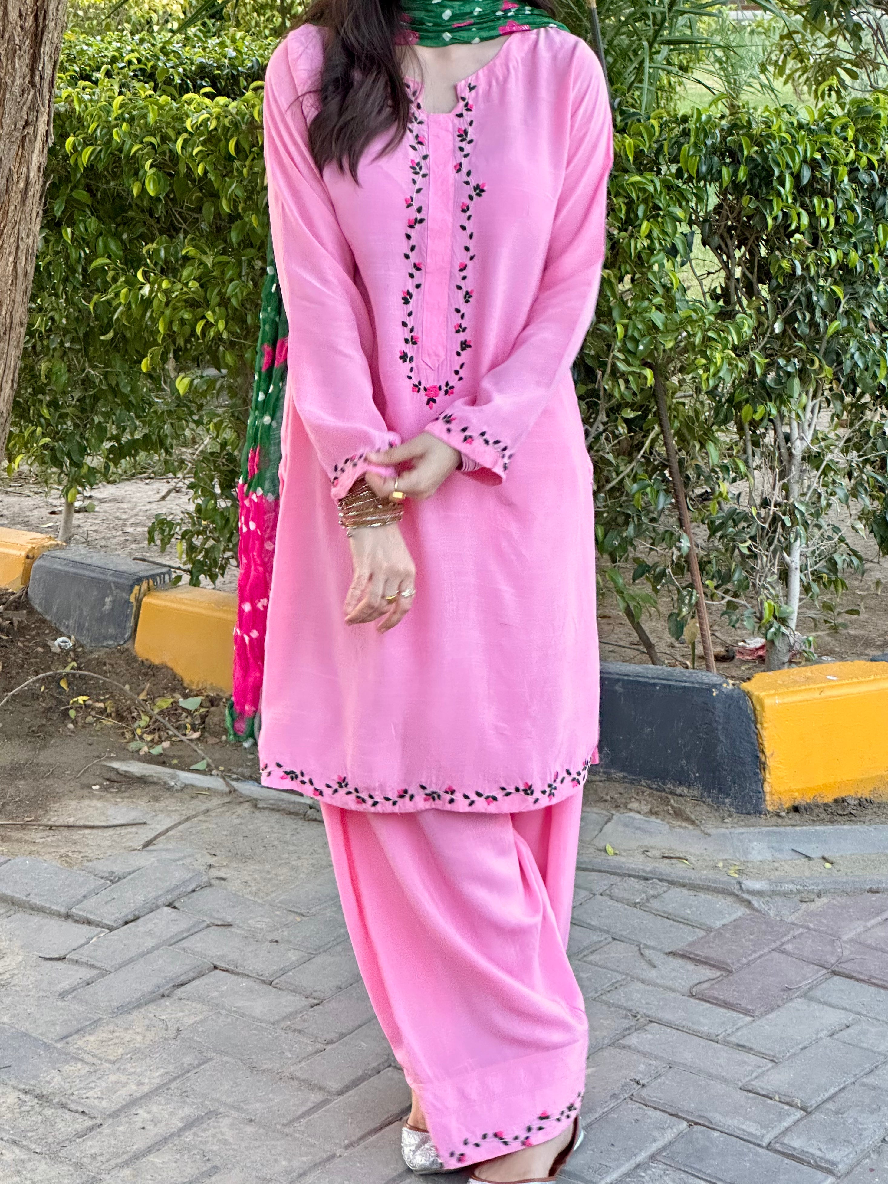 3 Piece - Handcrafted Pink Dress