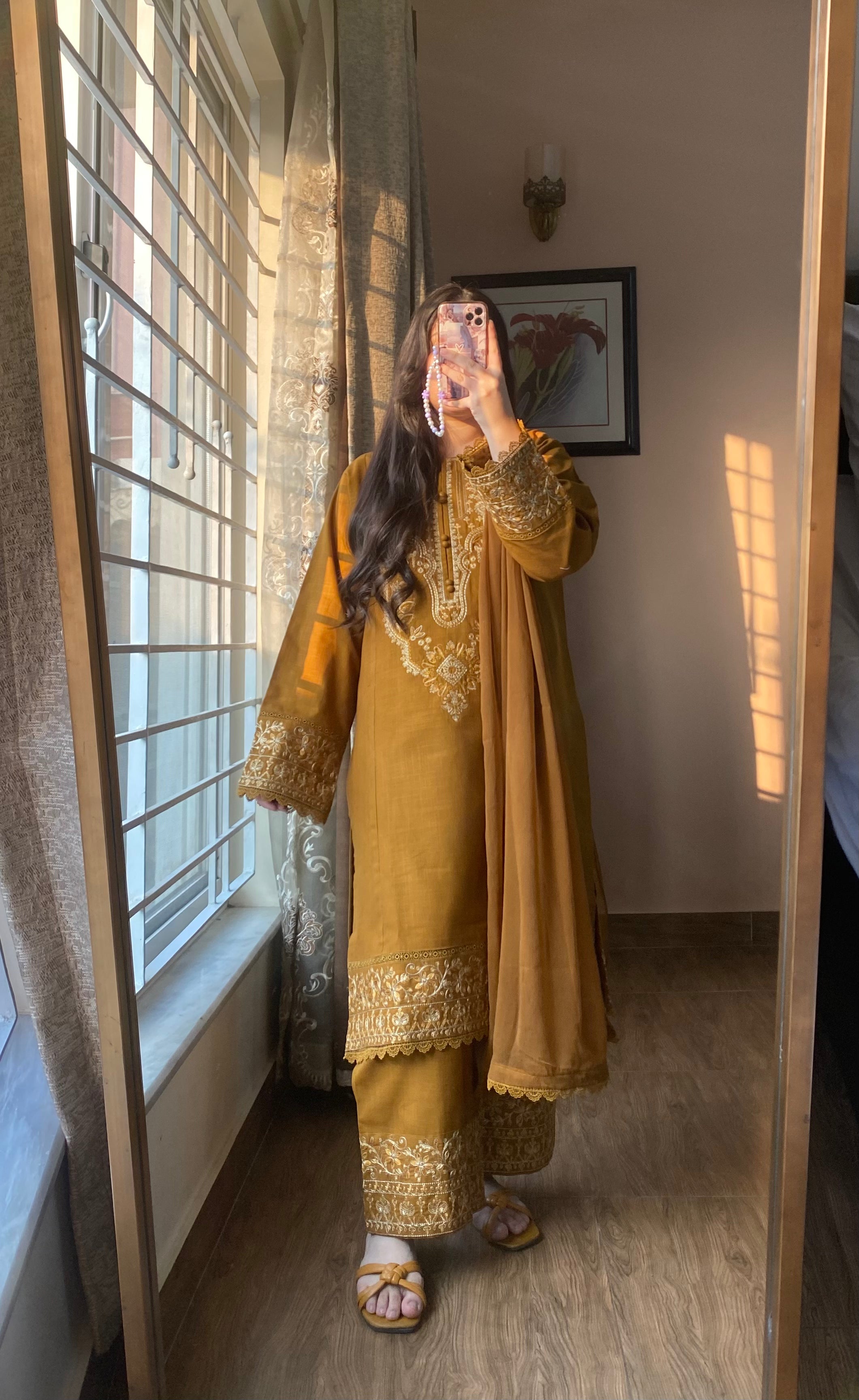 3 Piece - Khaddar Embroidered Dress