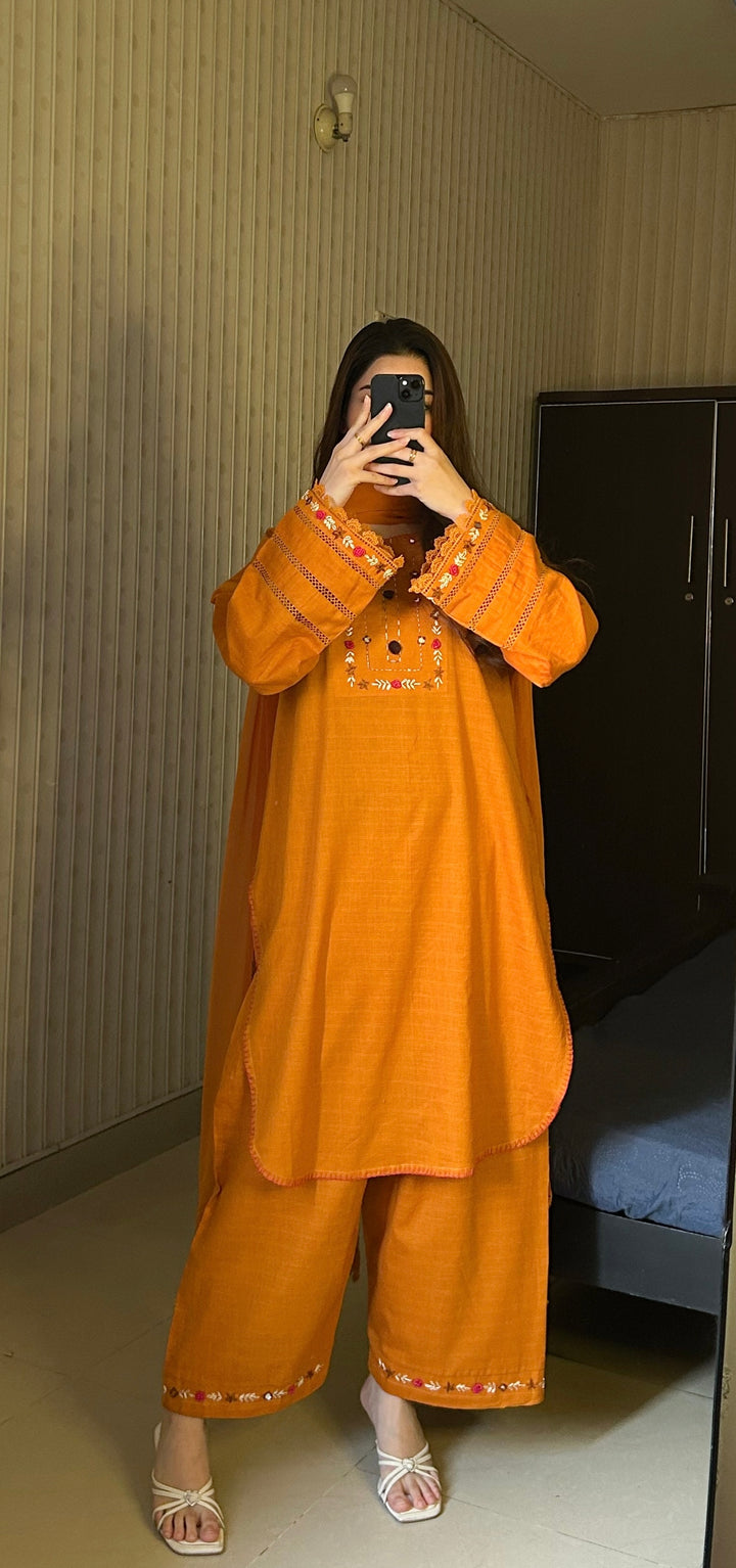 3 Piece - Handmade Embroidered Dress