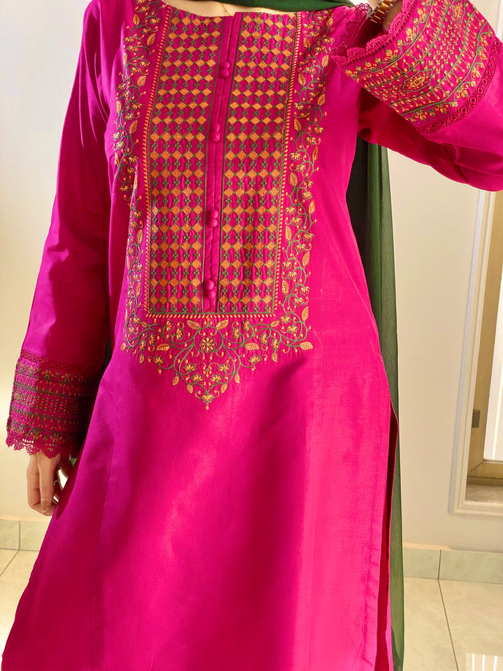 3 Piece - Ruby Rose Embroidered Dress