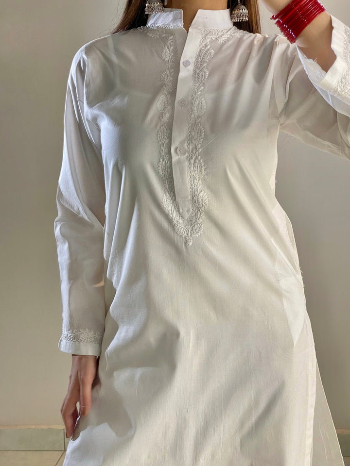 3 Piece -lvory White Hand Embroidered Dress
