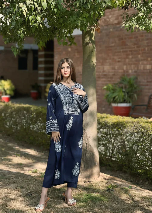 Iris Embroidered 2-Piece Stitched Suit for Women