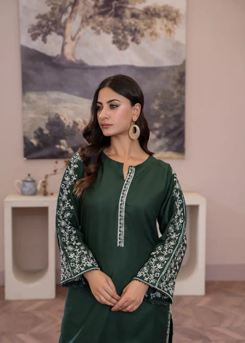 Grassy Embroidered 2-Piece Stitched Suit for Women