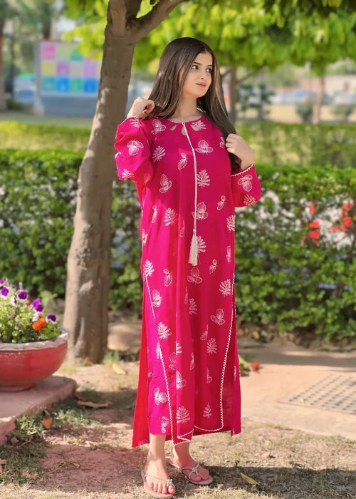 Ghulaabo | Premium Block Printed 2-Piece Set on Arabic Lawn