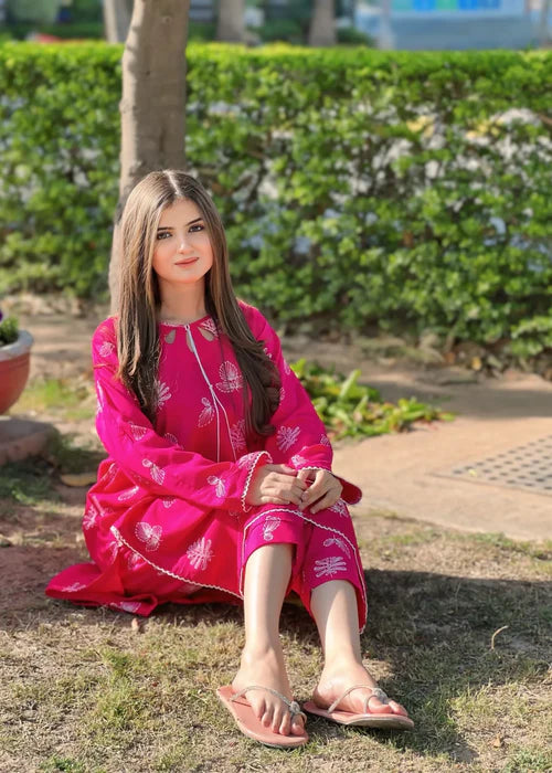 Ghulaabo | Premium Block Printed 2-Piece Set on Arabic Lawn