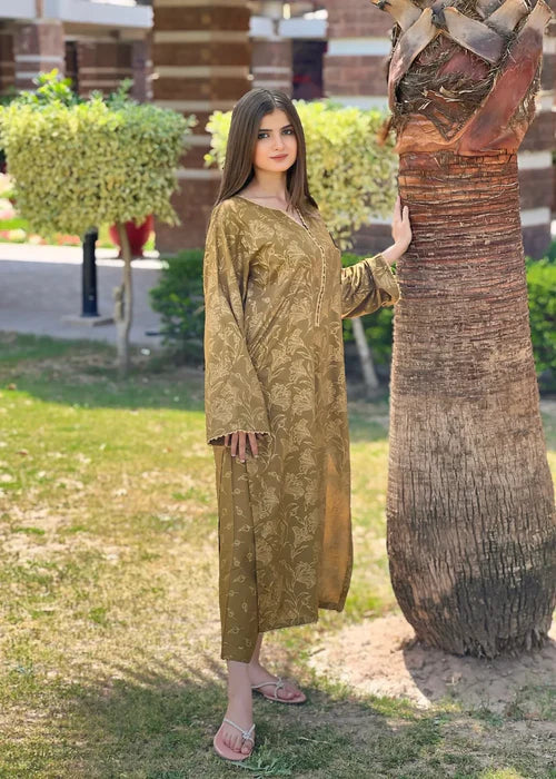 Amber Dust | Premium Screen Printed 2-Piece Set on Arabic Lawn